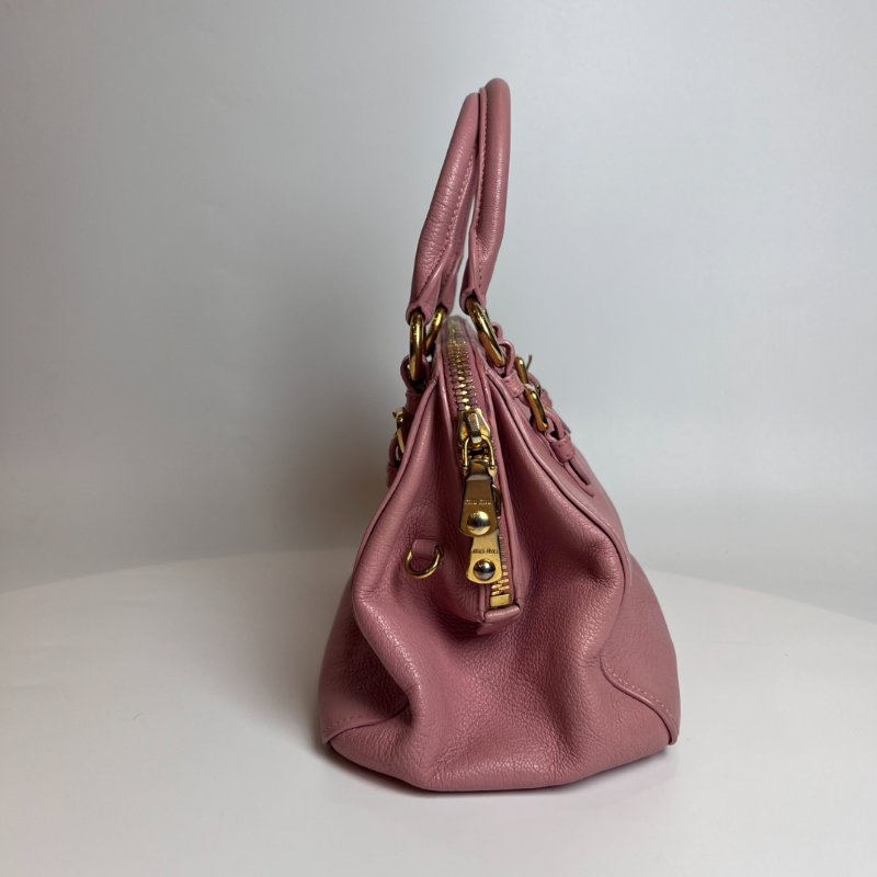 MIUMIU 粉牛皮兩用包-2