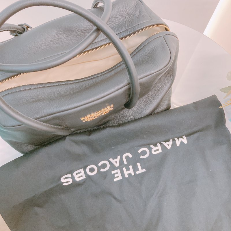 MS0355 Marc Jacobs 馬克·雅各布斯 保齡球包 黑金 手提 腋下 The Duet Mini Satchel Calfskin Black x GHW-19