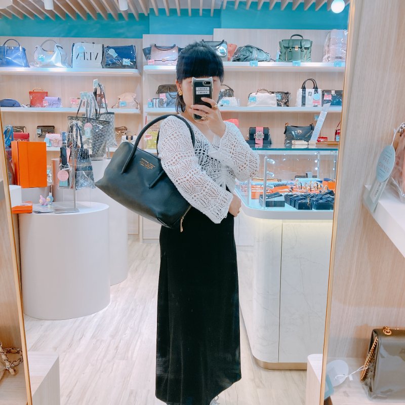 MS0355 Marc Jacobs 馬克·雅各布斯 保齡球包 黑金 手提 腋下 The Duet Mini Satchel Calfskin Black x GHW-20