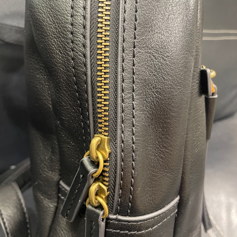 FOSSIL Megan 真皮小後背包-黑色-15