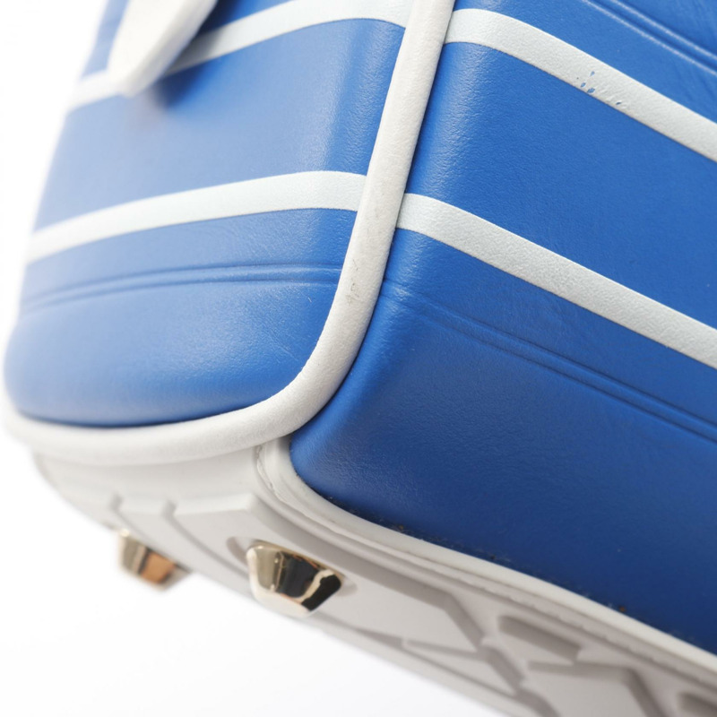 Christian Dior VIBE 迷你保齡球單肩手提包，皮革材質，藍白色，二手女款-4