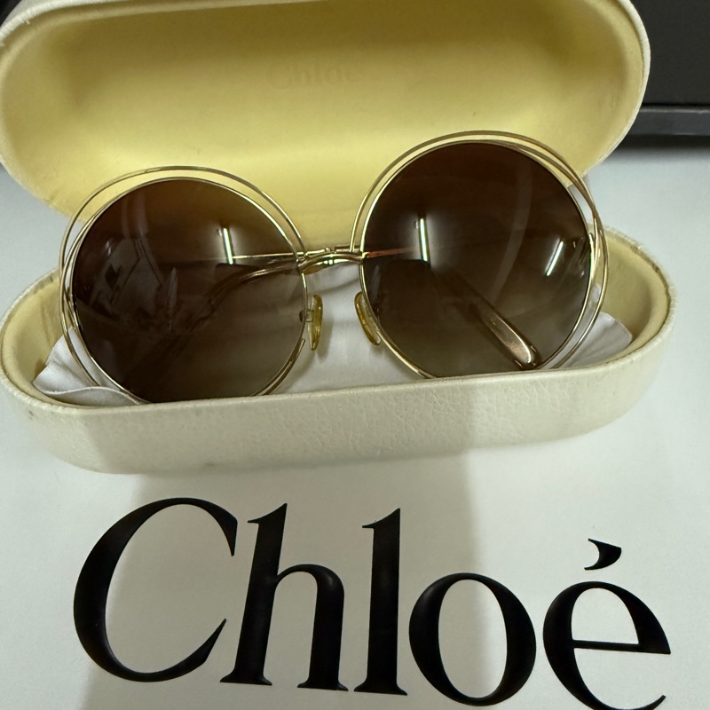 Chloe經典咖啡圓墨鏡-3