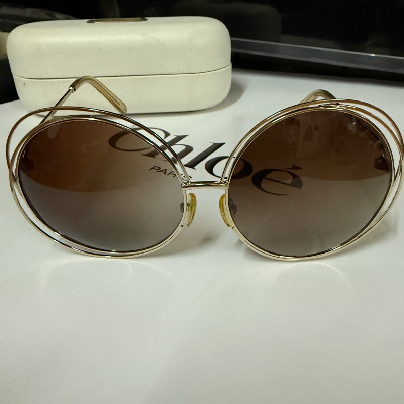 Chloe經典咖啡圓墨鏡-13