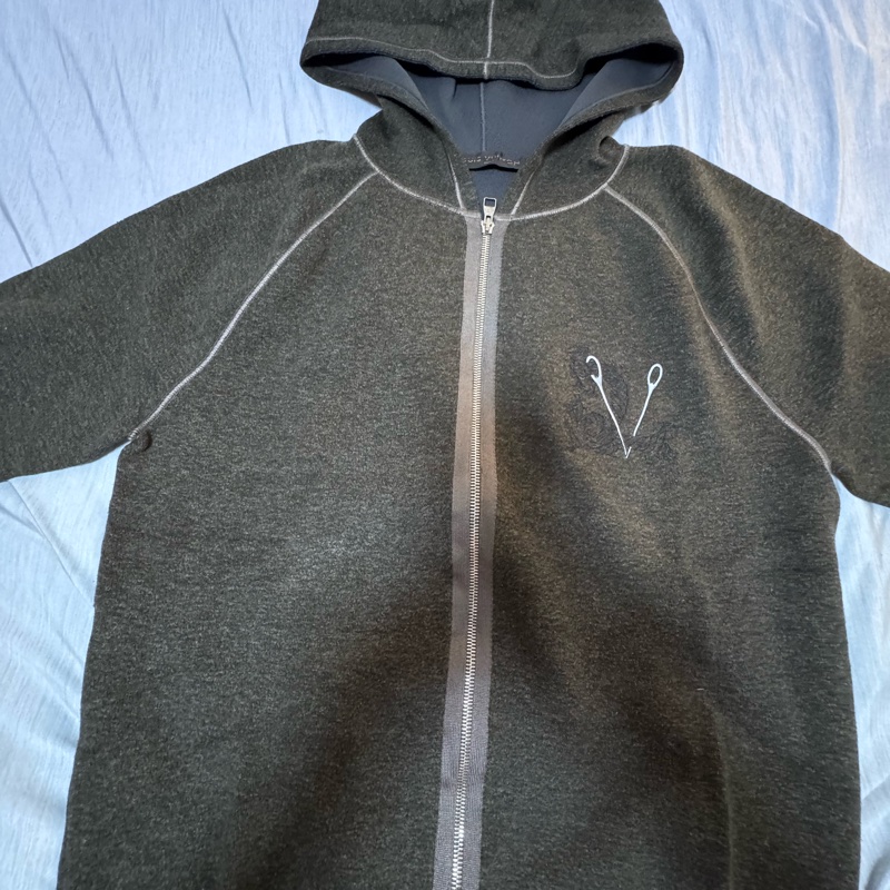 Louis Vuitton 連帽長袖外套 深藍絲混羊毛˙-0