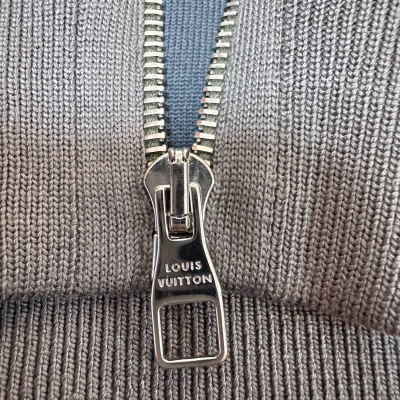 Louis Vuitton 連帽長袖外套 深藍絲混羊毛˙-3