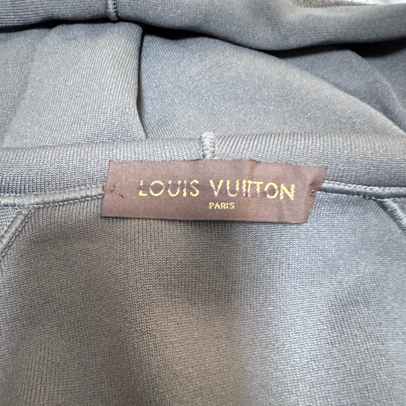 Louis Vuitton 連帽長袖外套 深藍絲混羊毛˙-16