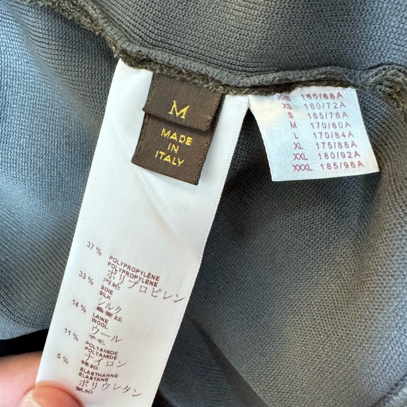 Louis Vuitton 連帽長袖外套 深藍絲混羊毛˙-18