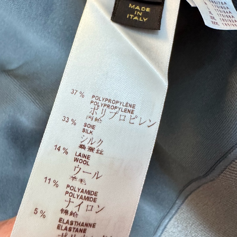 Louis Vuitton 連帽長袖外套 深藍絲混羊毛˙-38