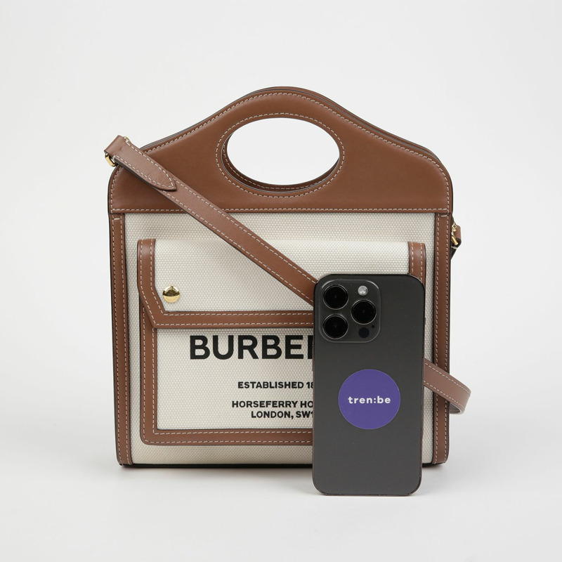 BURBERRY 口袋迷你托特單肩包 8031746-5