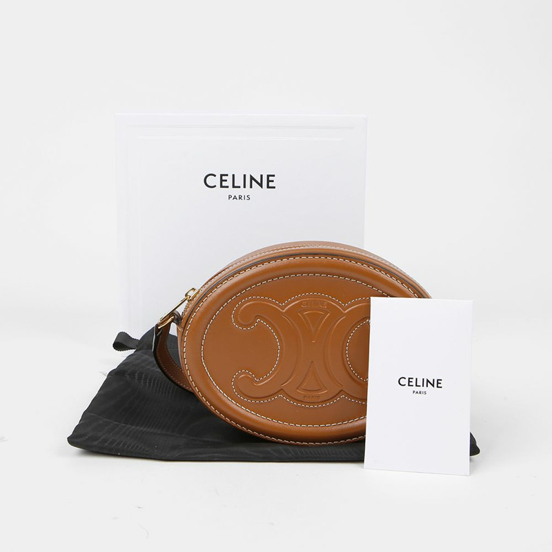CELINE 10I703DPQ Triope 橢圓形斜背包-0