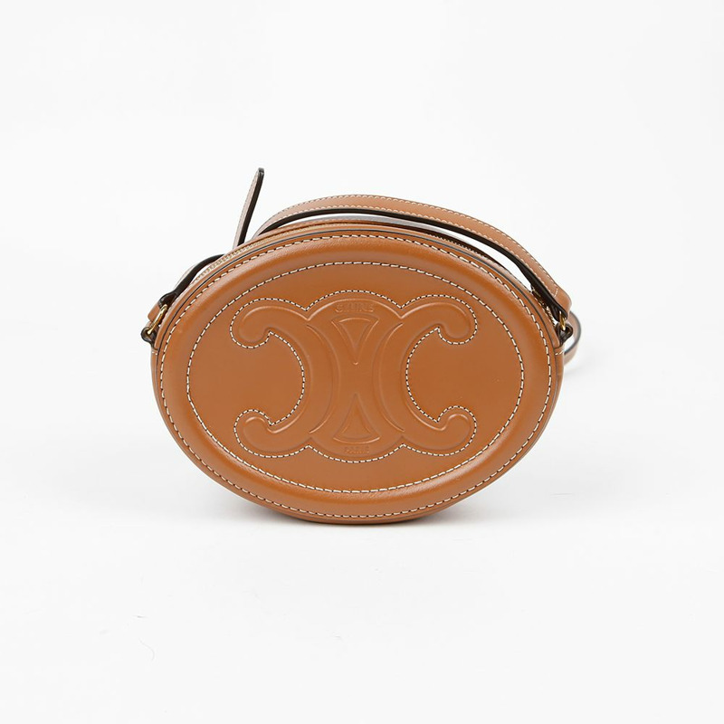 CELINE 10I703DPQ Triope 橢圓形斜背包-4