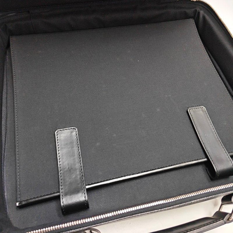 LOUIS VUITTON STEEVE 電腦公事包 灰色塗層帆布棋盤格肩背包手提包斜背包 銀色五金 可拆卸肩帶-5