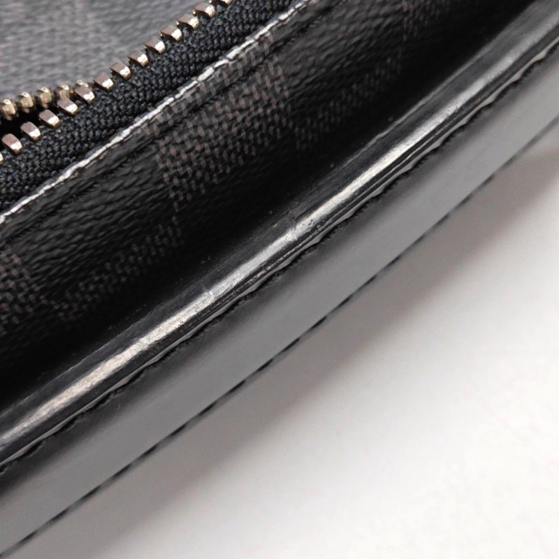 LOUIS VUITTON STEEVE 電腦公事包 灰色塗層帆布棋盤格肩背包手提包斜背包 銀色五金 可拆卸肩帶-8