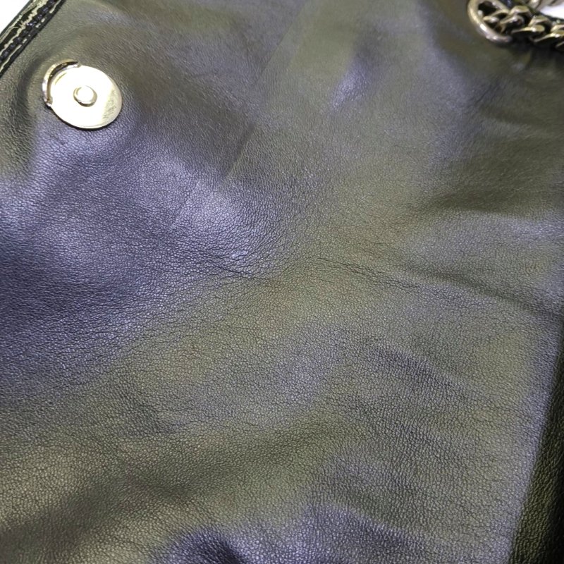 YSL NIKI中號 黑色牛皮壓紋斜背包肩背包 黑色五金-6