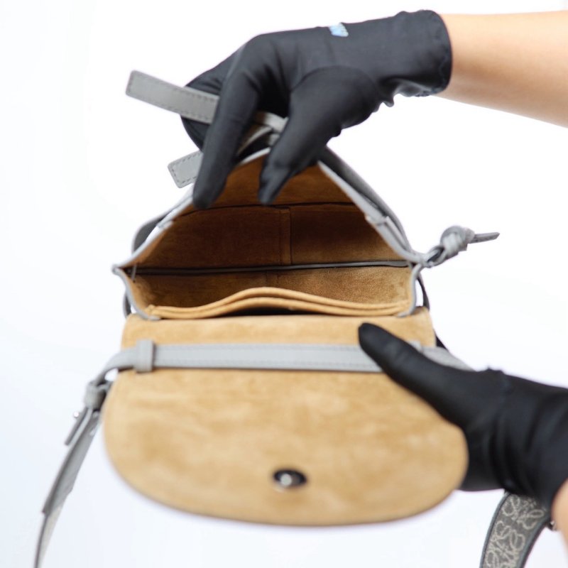 二手Loewe gate mini 珍珠灰-13