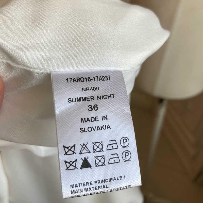 近全新正品法國CHLOE白色氣質優雅洋裝36/S-7