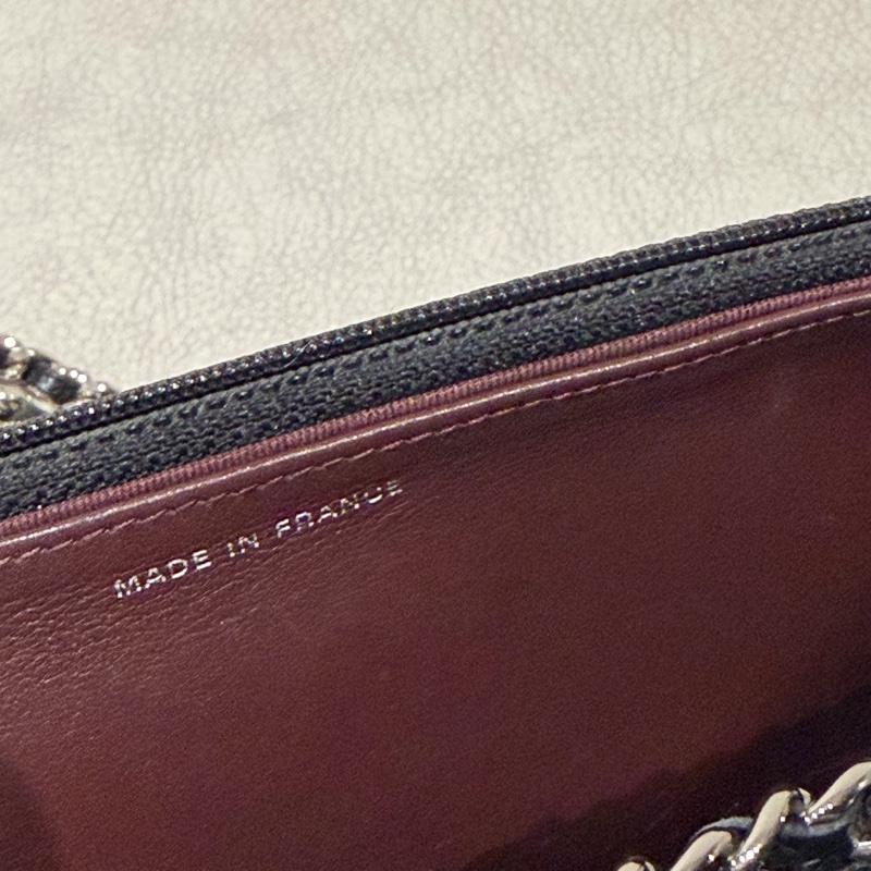 經典 Chanel Woc 荔枝皮耐刮 銀色鏈包-7