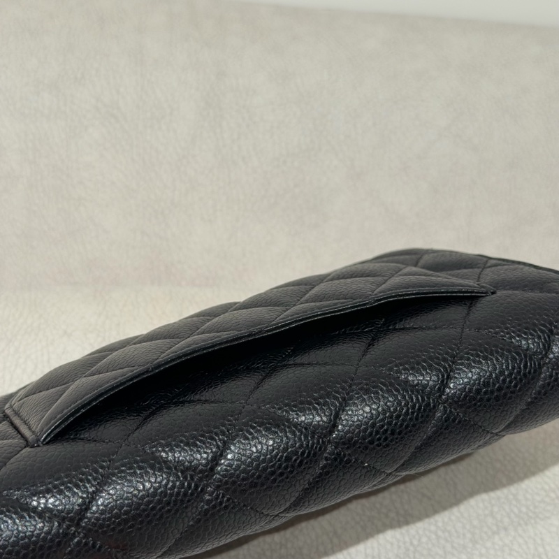 經典 Chanel Woc 荔枝皮耐刮 銀色鏈包-11