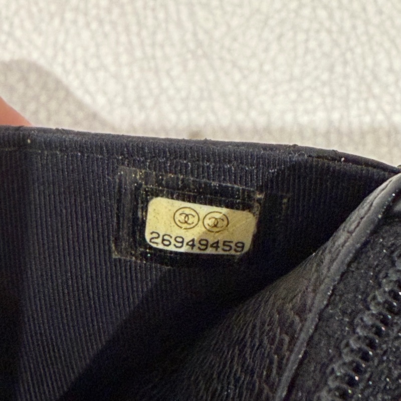 經典 Chanel Woc 荔枝皮耐刮 銀色鏈包-18