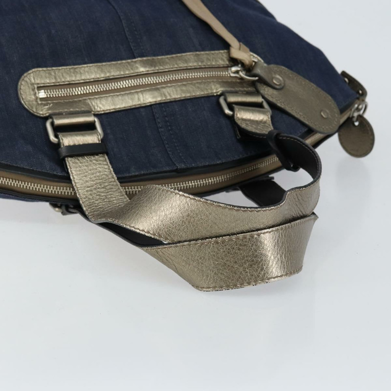 【日本直送】Chloe 托特包 牛仔布 皮革 藍色 正品 BA5712-6