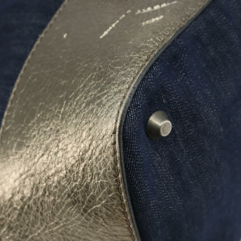 【日本直送】Chloe 托特包 牛仔布 皮革 藍色 正品 BA5712-13