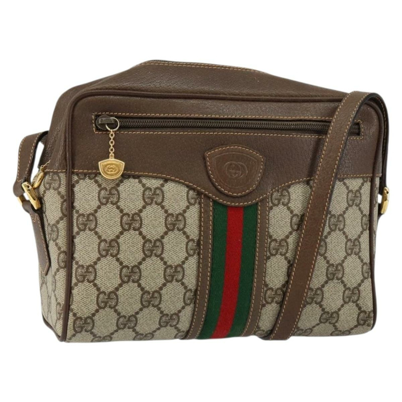 【日本直送】GUCCI GG Supreme Web Sherry Line 包款 PVC 米金色 001 56 0852 正品 146414-0