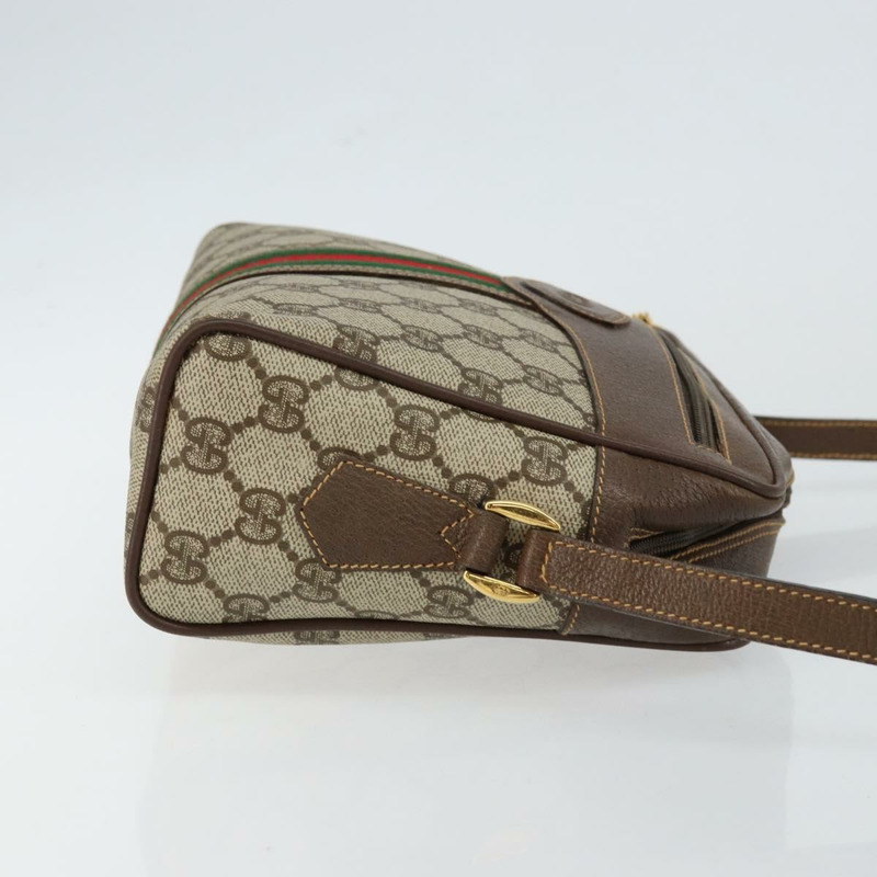 【日本直送】GUCCI GG Supreme Web Sherry Line 包款 PVC 米金色 001 56 0852 正品 146414-2