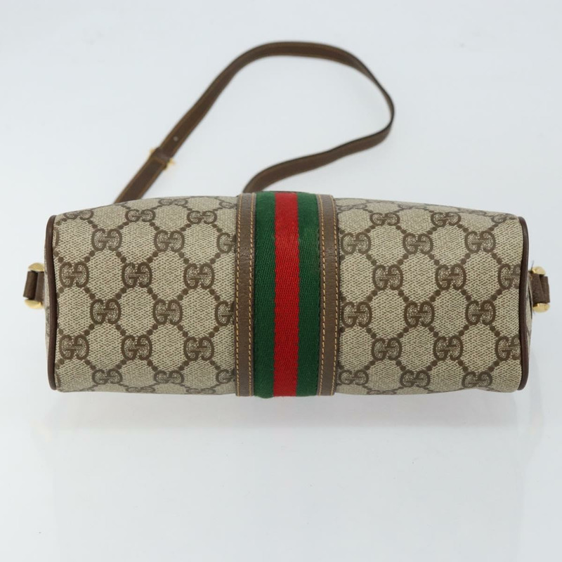 【日本直送】GUCCI GG Supreme Web Sherry Line 包款 PVC 米金色 001 56 0852 正品 146414-4