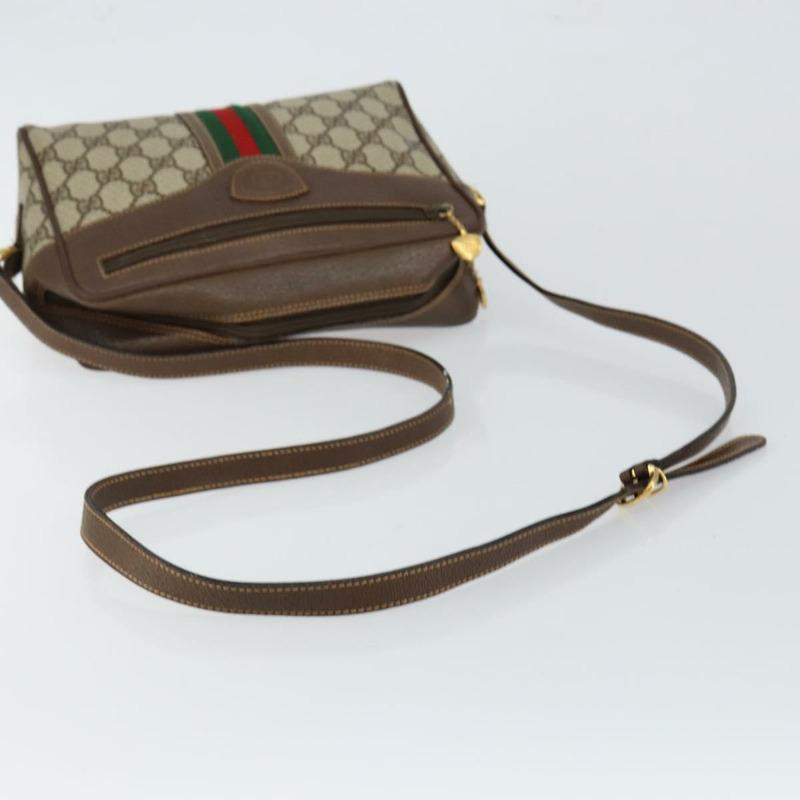 【日本直送】GUCCI GG Supreme Web Sherry Line 包款 PVC 米金色 001 56 0852 正品 146414-6