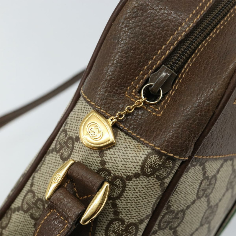 【日本直送】GUCCI GG Supreme Web Sherry Line 包款 PVC 米金色 001 56 0852 正品 146414-9