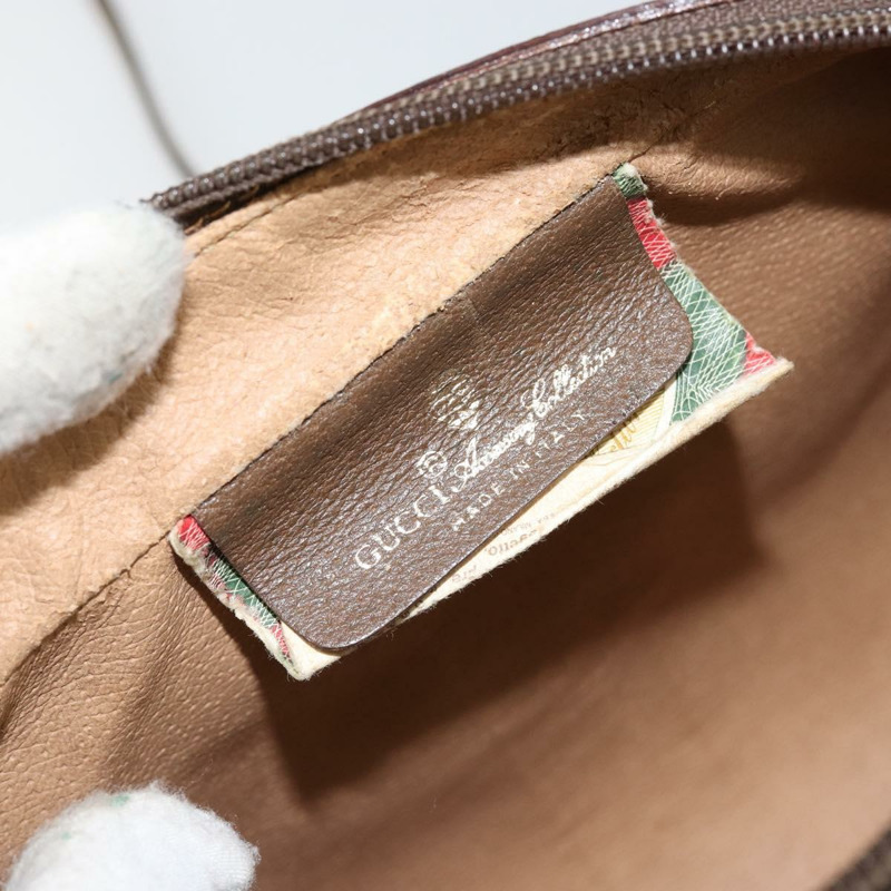 【日本直送】GUCCI GG帆布織帶雪莉線單肩包 PVC皮革 米色 紅色 正品 146142-17