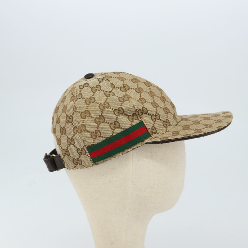 【日本直送】GUCCI GG帆布棒球帽 M 米色 紅色 綠色 200035 正品 am9353-2