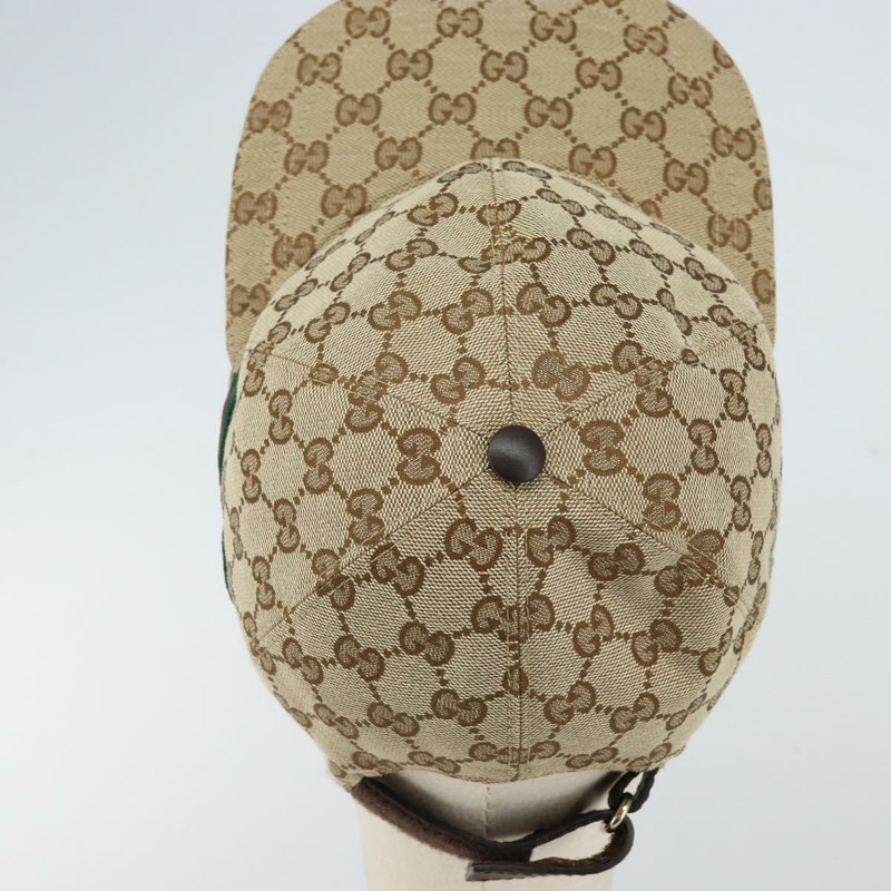【日本直送】GUCCI GG帆布棒球帽 M 米色 紅色 綠色 200035 正品 am9353-4