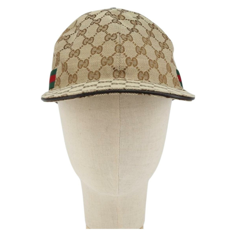 【日本直送】GUCCI GG帆布棒球帽 M 米色 紅色 綠色 200035 正品 am9353-12