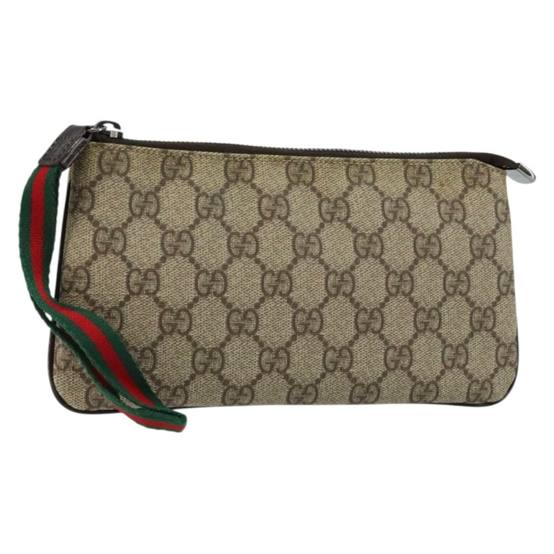 【日本直送】GUCCI GG Supreme Web Sherry Line 手提包 PVC 米色 銀色 190553 0959 正品 146121-0