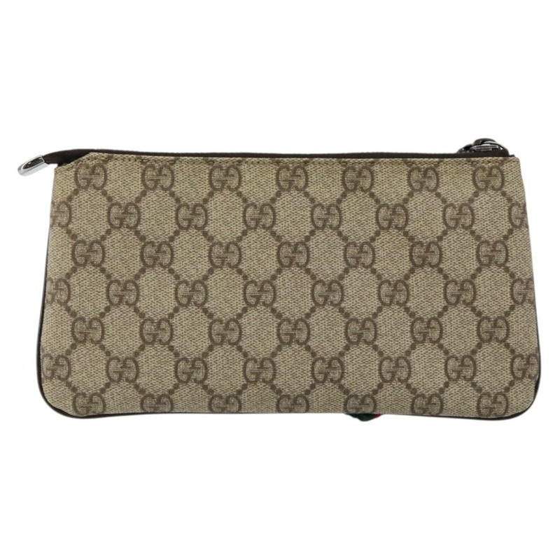 【日本直送】GUCCI GG Supreme Web Sherry Line 手提包 PVC 米色 銀色 190553 0959 正品 146121-1