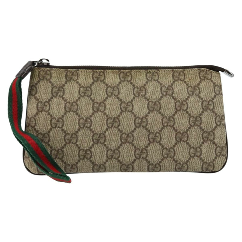 【日本直送】GUCCI GG Supreme Web Sherry Line 手提包 PVC 米色 銀色 190553 0959 正品 146121-12