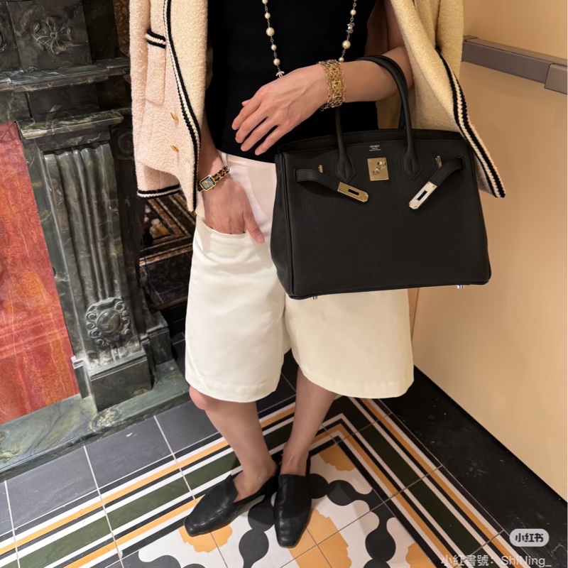 Birkin 30  Epsom   Noir 黑色銀釦 柏金包-1