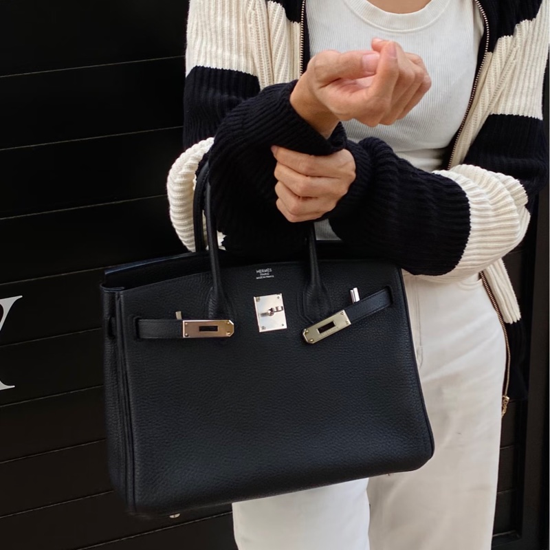 Birkin 30  Epsom   Noir 黑色銀釦 柏金包-3