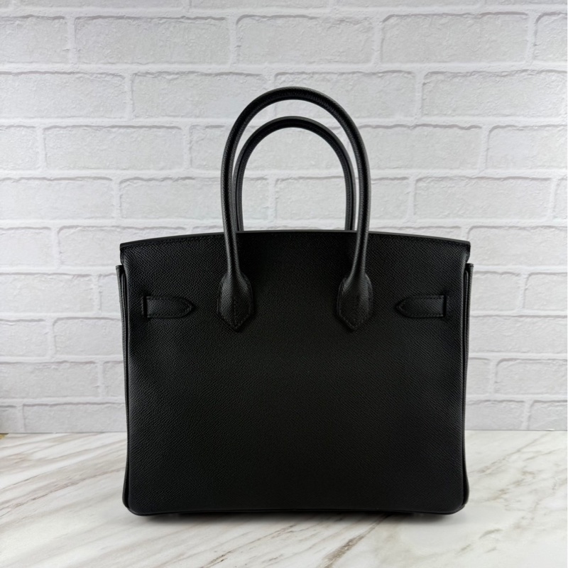 Birkin 30  Epsom   Noir 黑色銀釦 柏金包-6