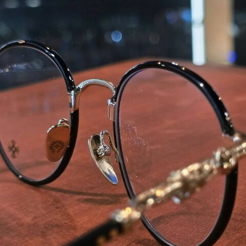 克羅心 Chrome Hearts FIRKIN BK/GP 黑金圓框