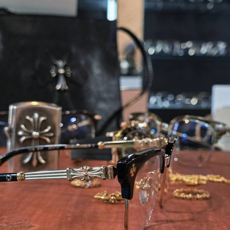 【Chrome Hearts 克羅心】BONENNOISSEUR II 黑金鏡框｜低調奢華 重工質感-1
