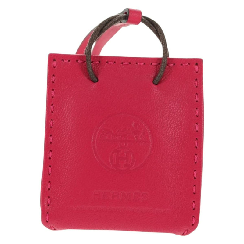 【日本直送】HERMES Sac Orange Charm 皮革粉紅正品 143017M-12