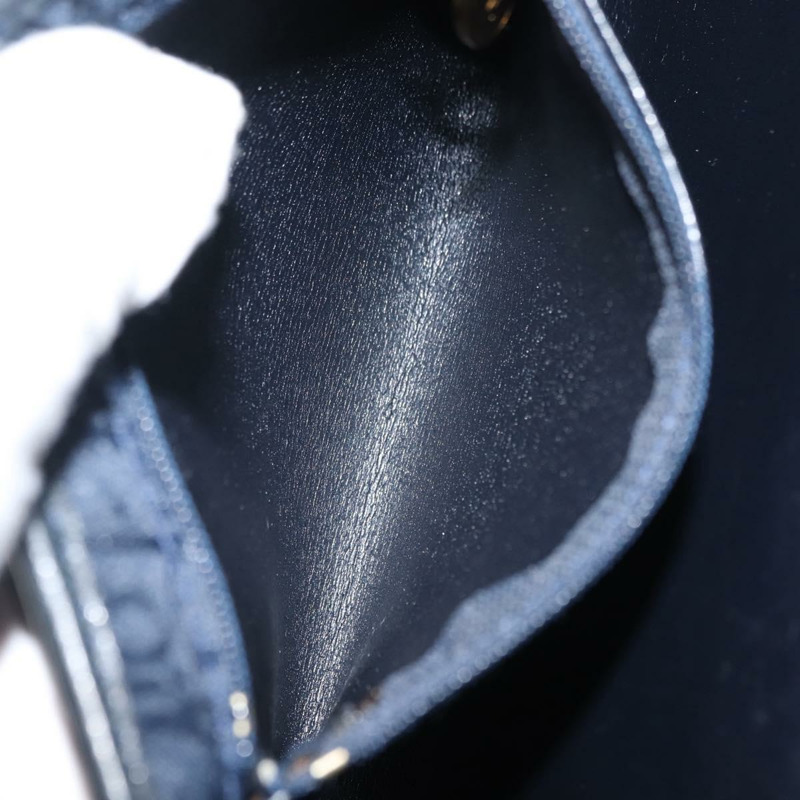 【日本直送】Christian Dior Trotter 帆布鏈條單肩包 海軍藍金色 正品 146428-11