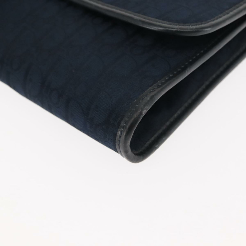 【日本直送】Christian Dior Trotter 帆布鏈條單肩包 海軍藍金色 正品 146428-14