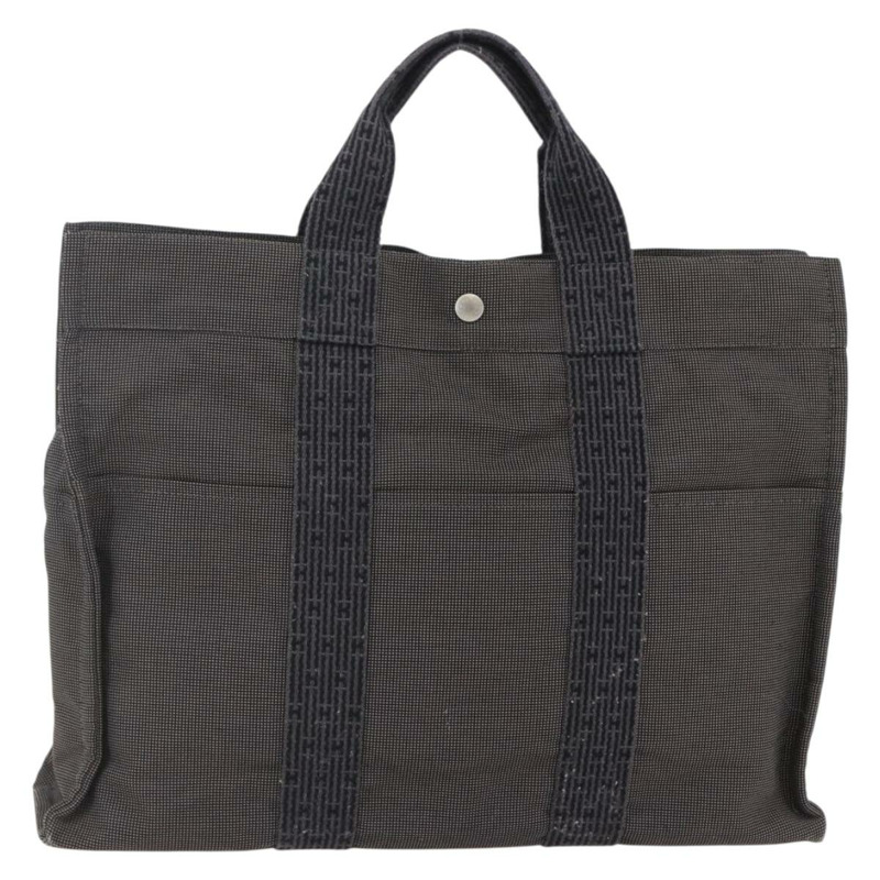 【日本直送】HERMES Her Line 中型手提包 帆布 灰色 正品 hk3127-0