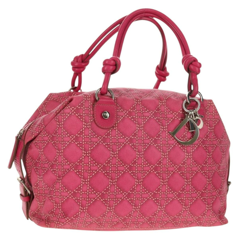 【日本直送】Christian Dior 波士頓包 PVC 粉紅銀色 正品 146341V-0