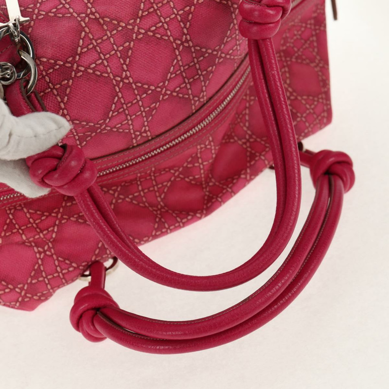 【日本直送】Christian Dior 波士頓包 PVC 粉紅銀色 正品 146341V-6