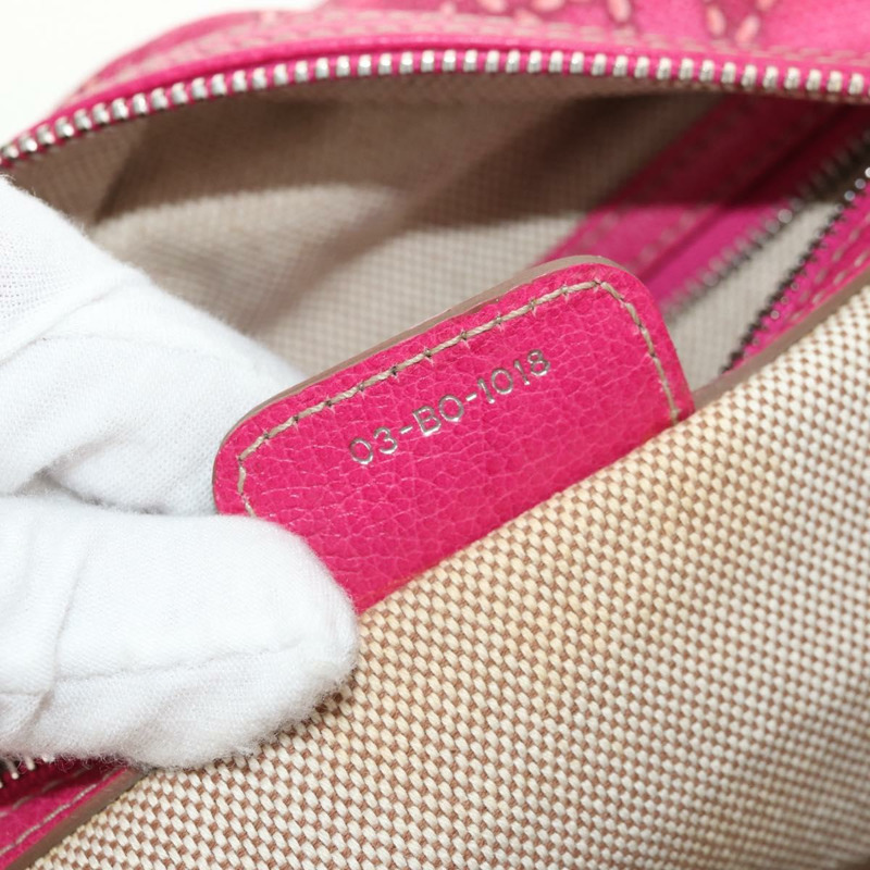 【日本直送】Christian Dior 波士頓包 PVC 粉紅銀色 正品 146341V-9