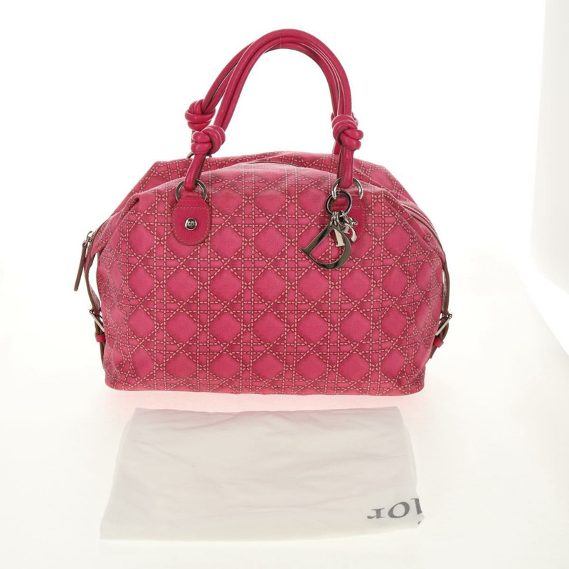 【日本直送】Christian Dior 波士頓包 PVC 粉紅銀色 正品 146341V-11